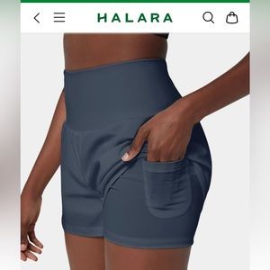 NWT, Halara 2-in-1 shorts with hidden side pocket, high waisted